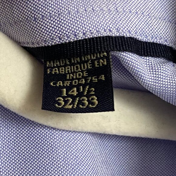 U.S. Polo Assn. Men's Wrinkle-Resistant Shirt, Ice Blue, Size 14 1/2 Neck - Picture 6 of 8